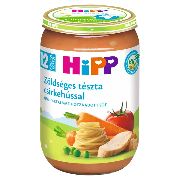 HiPP bio bébiétel 220 g zöldséges tészta csirkehússal 12 hó+ termékhez kapcsolódó kép