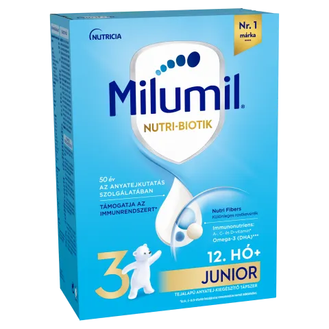 Milumil Nutri-Biotik 3 Junior tejalapú anyatej-kiegészítő tápszer 12. hó+ 500 g termékhez kapcsolódó kép