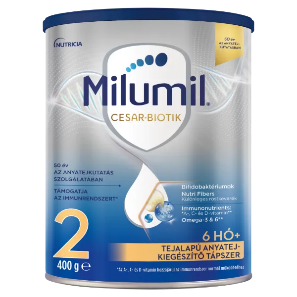 Milumil Cesar-Biotik 2 tejalapú anyatej-kiegészítő tápszer 6 hó+ 400 g termékhez kapcsolódó kép