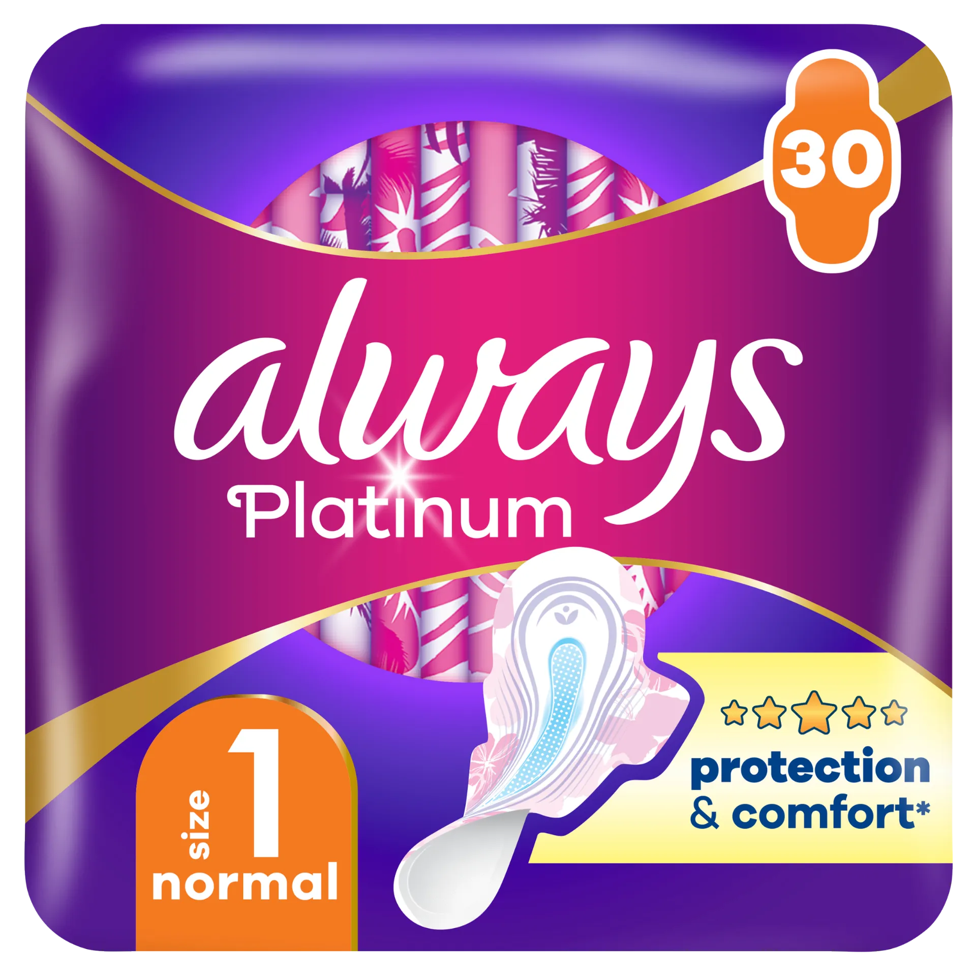 Always Platinum Normal Szárnyas Egészségügyi Betét, 30 db