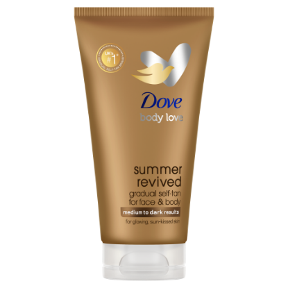 Dove Summer Revived önbarnító testápoló közepes-sötét árnyalatú bőrre 75ml termékhez kapcsolódó kép