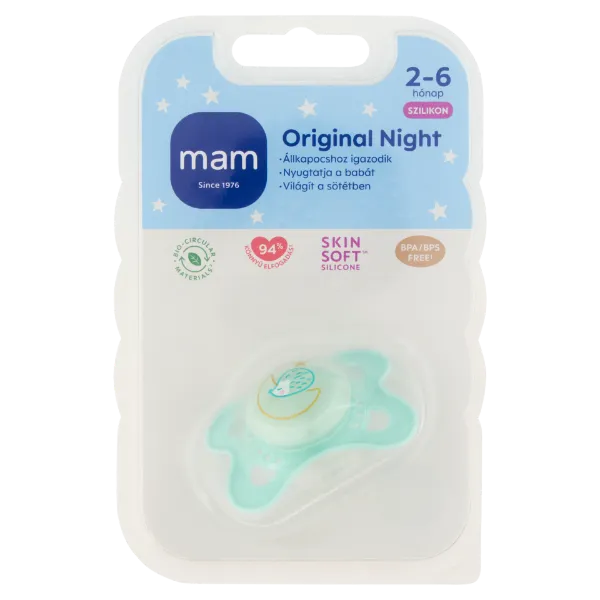MAM Original Night szilikon cumi 2-6 hónap termékhez kapcsolódó kép