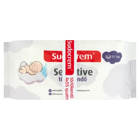 Sudocrem Sensitive törlőkendő 4 x 55 db termékhez kapcsolódó kép