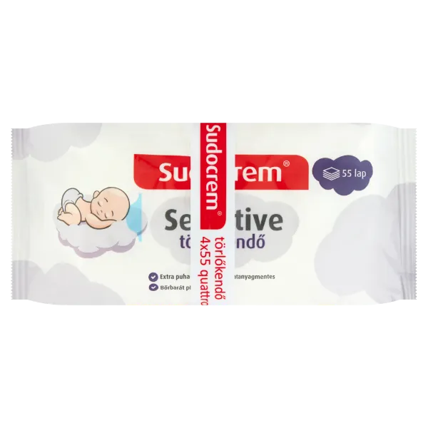 Sudocrem Sensitive törlőkendő 4 x 55 db termékhez kapcsolódó kép