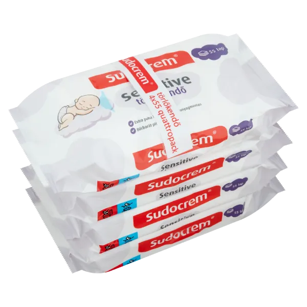 Sudocrem Sensitive törlőkendő 4 x 55 db termékhez kapcsolódó kép