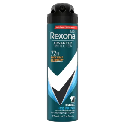 Rexona Men Advanced Protection izzadásgátló aeroszol 150 ml Invisible Ice Fresh termékhez kapcsolódó kép