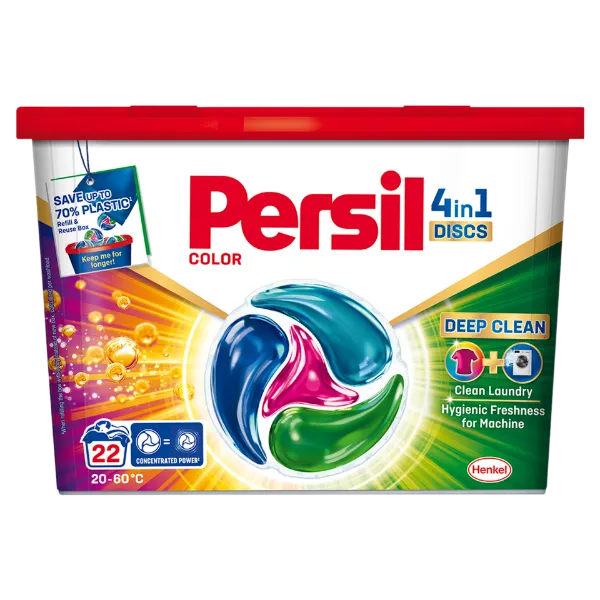 Persil Discs Color mosószer koncentrátum gépi mosáshoz 363 g színes ruhadarabokhoz 22 mosás termékhez kapcsolódó kép