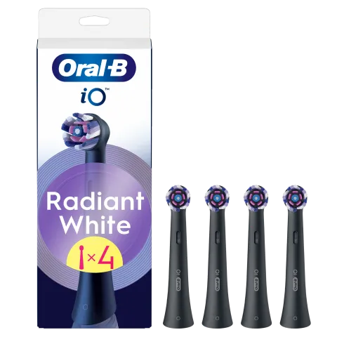 Oral-B iO Series Radiant White, Fekete, Eredeti Fogfehérítő Fogkefefej, 4 termékhez kapcsolódó kép