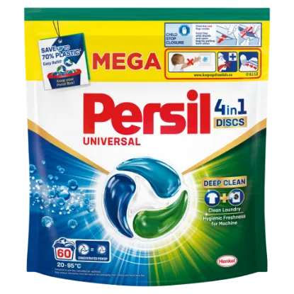 Persil Discs Universal előre adagolt mosószer 990 g fehér és világos ruhadarabokhoz 60 mosás termékhez kapcsolódó kép