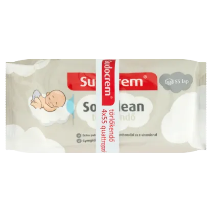 Sudocrem Soft Clean törlőkendő 4 x 55 db termékhez kapcsolódó kép