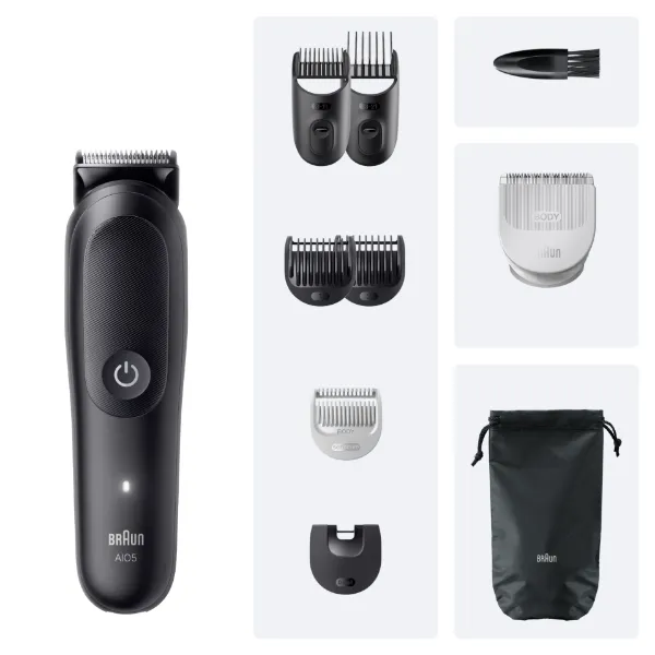 Braun Series 5 Multifunkciós Készlet, 9 az 1-ben Szőrtelenítő, Éles Penge, Testszőrnyírás, AIO5540 termékhez kapcsolódó kép