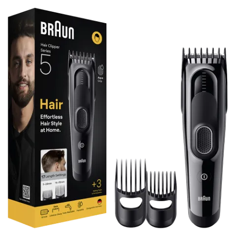 Braun Series 5 Hajvágó,+3 Formázóeszköz, 17 Hosszbeállítás, HC5530 termékhez kapcsolódó kép