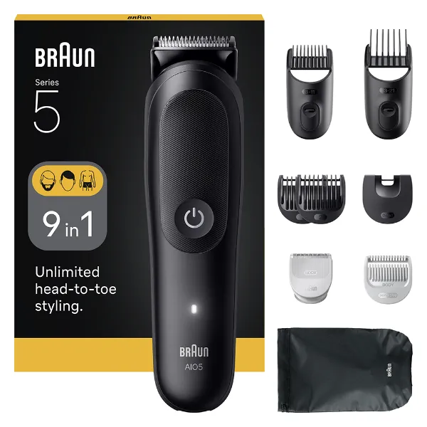 Braun Series 5 Multifunkciós Készlet, 9 az 1-ben Szőrtelenítő, Éles Penge, Testszőrnyírás, AIO5540 termékhez kapcsolódó kép