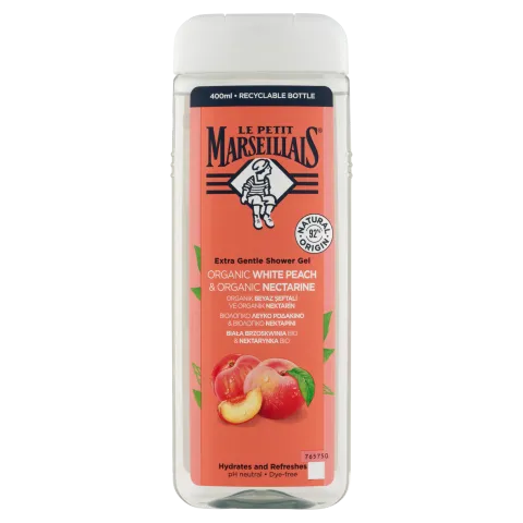 Le Petit Marseillais organikus őszibarack & organikus nektarin tusfürdő 400 ml termékhez kapcsolódó kép