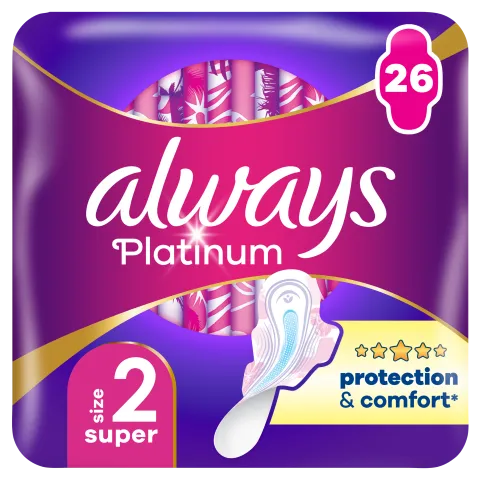 Always Platinum Super Szárnyas Egészségügyi Betét, 26 db termékhez kapcsolódó kép