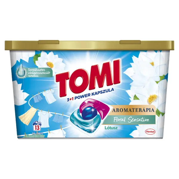 Tomi 3+1 Power Kapszula Aromaterápia Floral Sensation Lótusz mosókapszula 13 mosás 156 g termékhez kapcsolódó kép