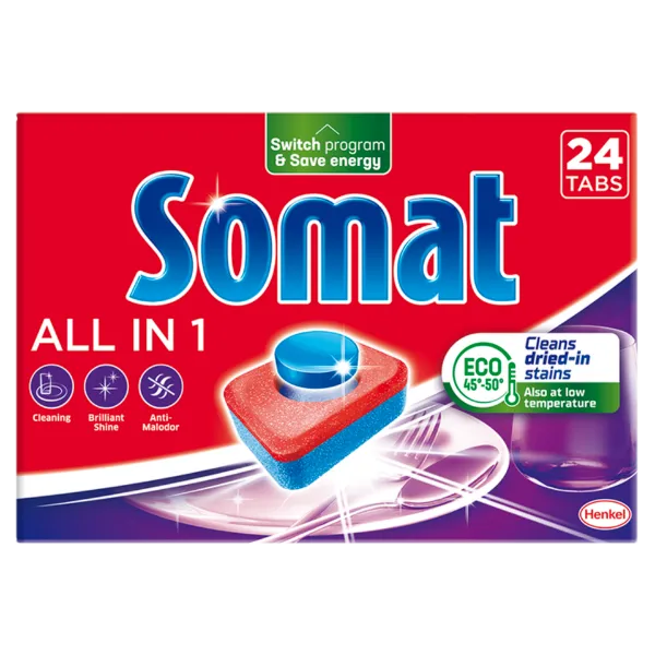 Somat All in 1 gépi mosogatótabletta 24 db 422,4 g termékhez kapcsolódó kép