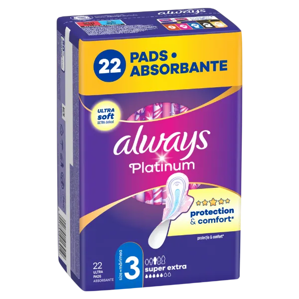 Always Platinum Day & Night Szárnyas Egészségügyi Betét, 22 db termékhez kapcsolódó kép