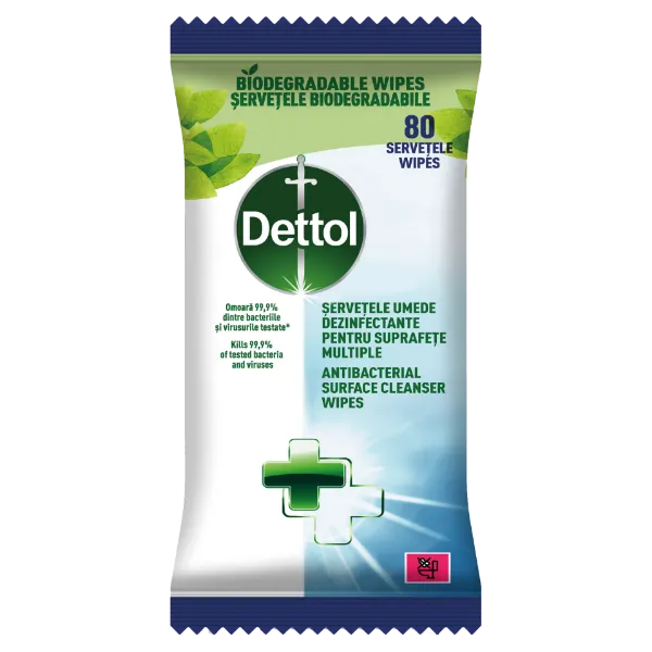 Dettol AntiBak. Felülettisztító kendő 80db termékhez kapcsolódó kép