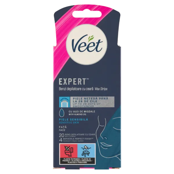 Veet Expert használatra kész hideggyanta szalagok – Arcra, érzékeny bőrre 20 db termékhez kapcsolódó kép