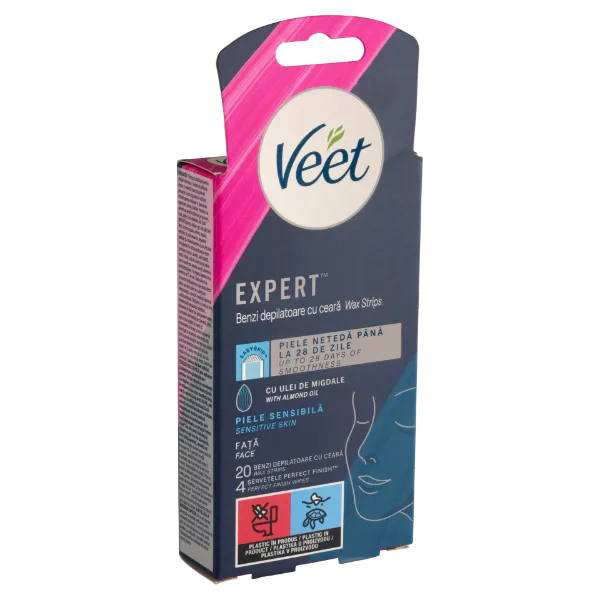 Veet Expert használatra kész hideggyanta szalagok – Arcra, érzékeny bőrre 20 db termékhez kapcsolódó kép