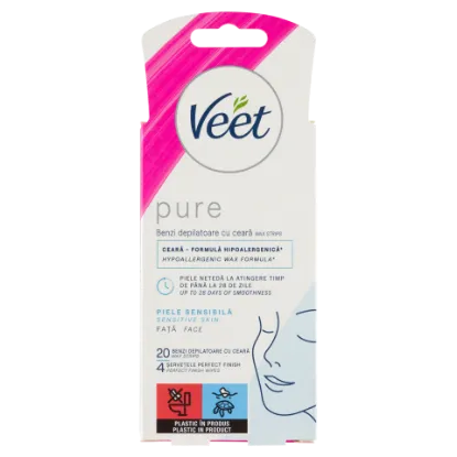 Veet Pure Gyantaszalagok Arcra – Érzékeny bőrre 20 db termékhez kapcsolódó kép