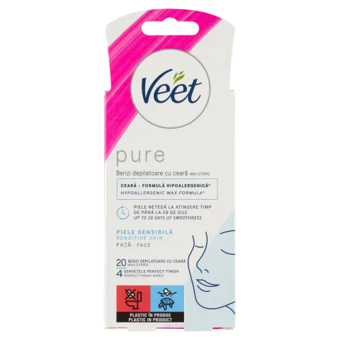 Veet Pure Gyantaszalagok Arcra – Érzékeny bőrre 20 db termékhez kapcsolódó kép