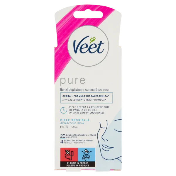 Veet Pure Gyantaszalagok Arcra – Érzékeny bőrre 20 db termékhez kapcsolódó kép