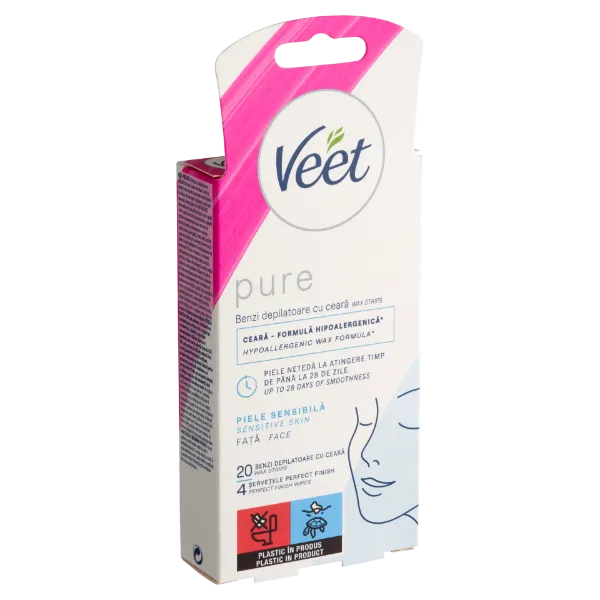 Veet Pure Gyantaszalagok Arcra – Érzékeny bőrre 20 db termékhez kapcsolódó kép
