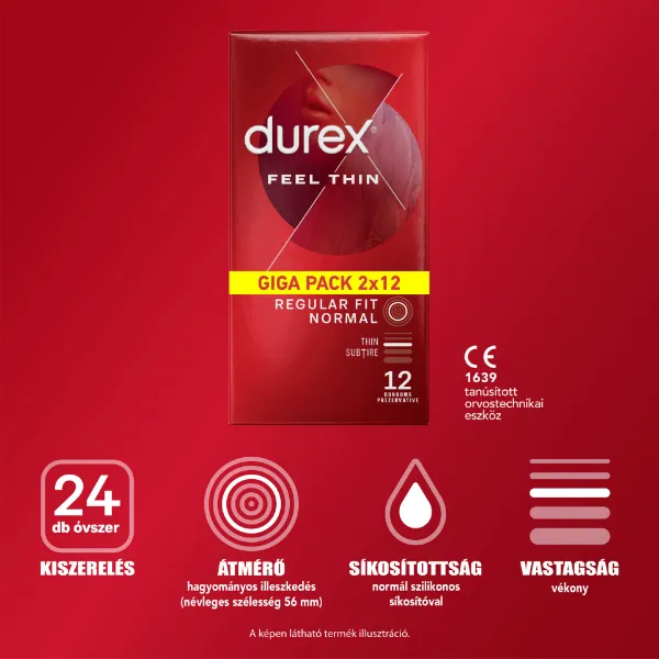 Durex Feel thin 2x12 termékhez kapcsolódó kép
