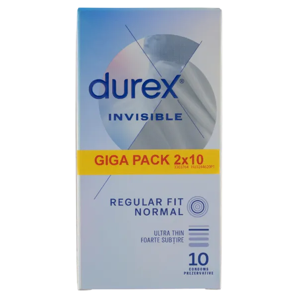 Durex Invisible Regular 2x10 termékhez kapcsolódó kép