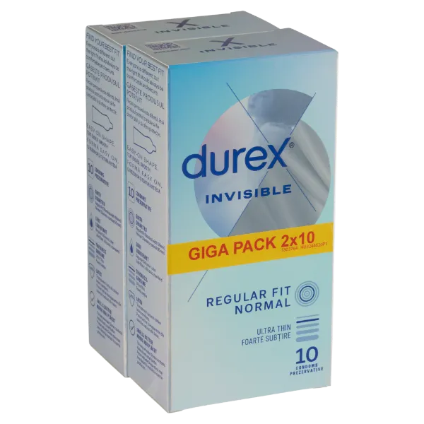Durex Invisible Regular 2x10 termékhez kapcsolódó kép