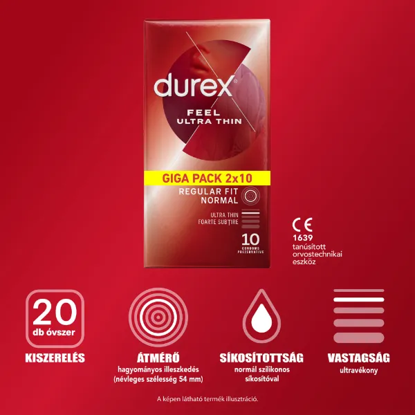 Durex Feel Ultra Thin 2x10 termékhez kapcsolódó kép