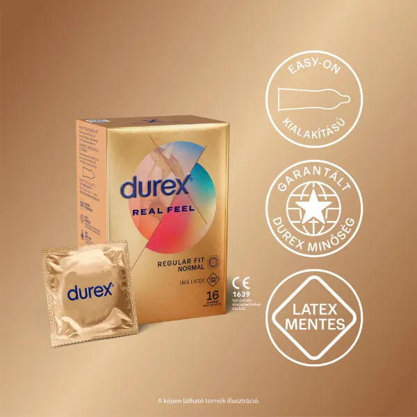 Durex Real Feel - latexmentes óvszer (16db) termékhez kapcsolódó kép