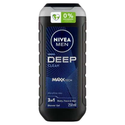NIVEA MEN Deep Clean 3 az 1-ben tusfürdő testre, arcra, hajra 250 ml termékhez kapcsolódó kép