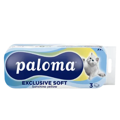 Paloma wc papír EXCLUSIVE SOFT 3 rétegű 10 tek. Sárga termékhez kapcsolódó kép
