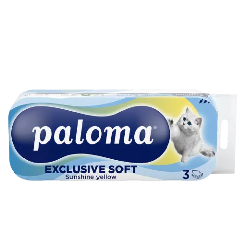 Paloma wc papír EXCLUSIVE SOFT 3 rétegű 10 tek. Sárga termékhez kapcsolódó kép