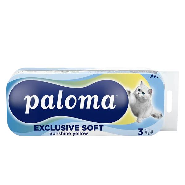 Paloma wc papír EXCLUSIVE SOFT 3 rétegű 10 tek. Sárga termékhez kapcsolódó kép