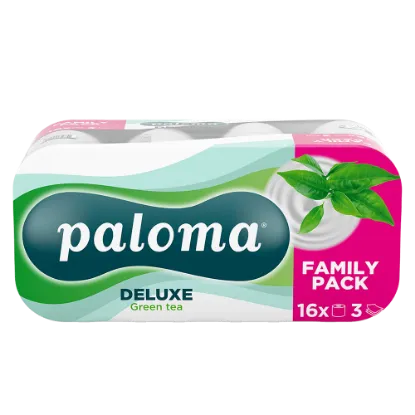 Paloma wc papír DELUXE CARE 3 rétegű 16 tek. Zöld tea termékhez kapcsolódó kép