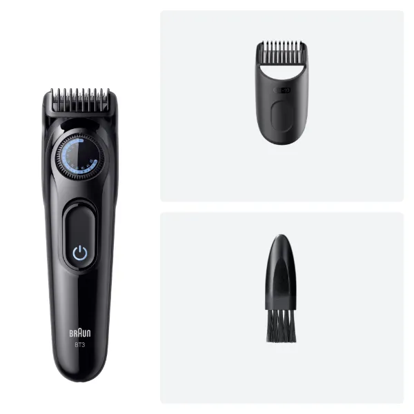 Braun Series 3 Szakállvágó, +2 Formázóeszköz, 20 Hosszbeállítás, Éles Pengék, BT3500, Fekete termékhez kapcsolódó kép