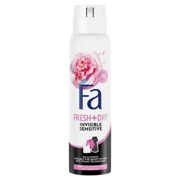 Fa Invisible Sensitive izzadásgátló deospray rózsa és galagonya illattal 150 ml termékhez kapcsolódó kép