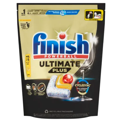 Finish Ultimate Plus All in 1 mosogatógép kapszula, Lemon, 72 db termékhez kapcsolódó kép