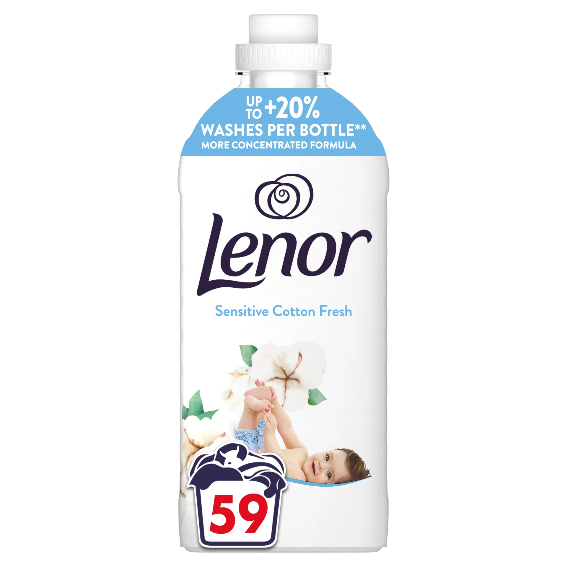 Lenor t.öblítő Sensitive Cotton Fresh 59/1239ml