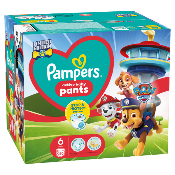 Pampers Pants Paw Patrol Kiadás, Méret: 6, 60 db Pelenka, 14kg - 19kg termékhez kapcsolódó kép