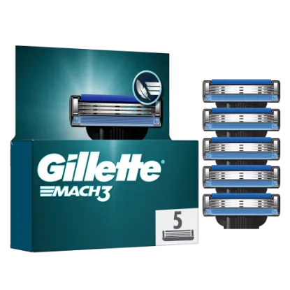 Gillette Mach3 Férfi Borotvabetétek, 5 Gillette 3 Pengés Borotvabetétek termékhez kapcsolódó kép