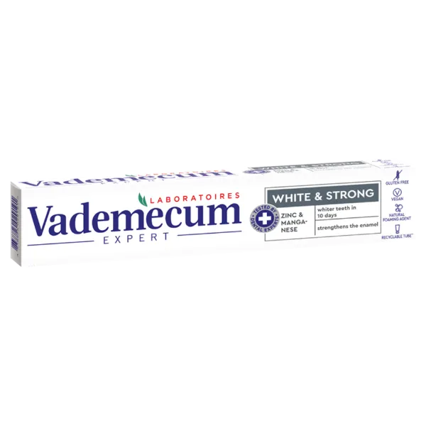 Vademecum White & Strong fogkrém cinkkel és mangánnal 75 ml termékhez kapcsolódó kép