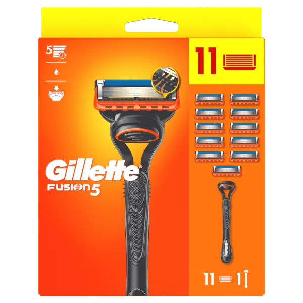Gillette Fusion5 Férfi Borotva, 1 db Gillette Borotva, 11 db Borotvabetét termékhez kapcsolódó kép