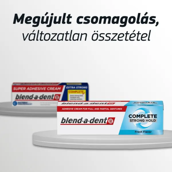Blend-a-dent Complete Original Műfogsorragasztó Krém, 2x47 g termékhez kapcsolódó kép