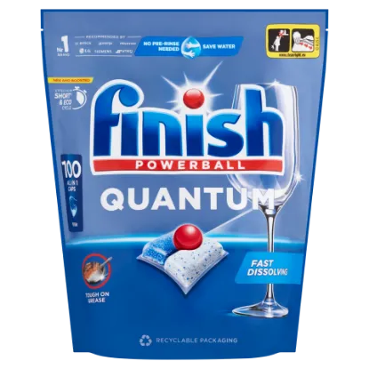 Finish Powerball Quantum All in 1 Regular mosogatógép kapszula 100 db 1040 g termékhez kapcsolódó kép