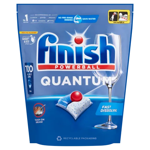 Finish Powerball Quantum All in 1 Regular mosogatógép kapszula 100 db 1040 g termékhez kapcsolódó kép